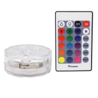 Hysagtek Submersible LED Lights 10 LED Beads with Remote Controlled  for Swimming Pool, Fish Tank, Wedding, Party, Christmas Decors Muti-colors